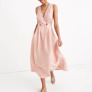 NWT Madewell button waist linen dress